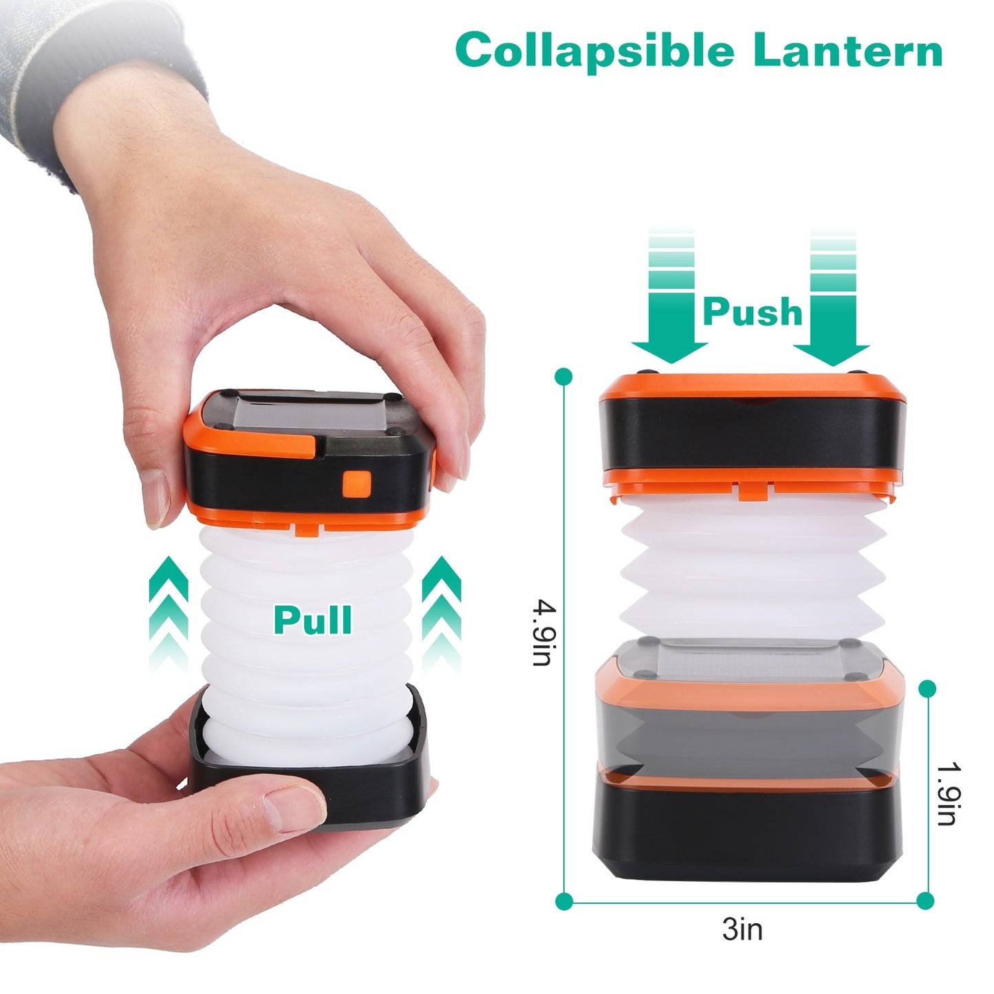 Linterna Solar Collapsible – Portátil y Recargable