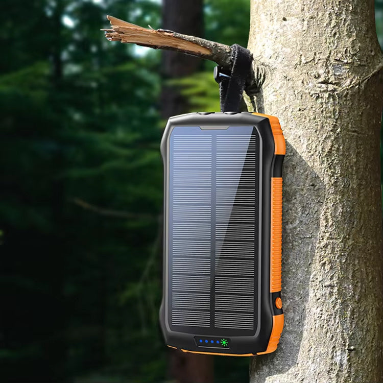 Cargador Solar Portátil 20,000mAh | Impermeable, Linterna y 3 USB