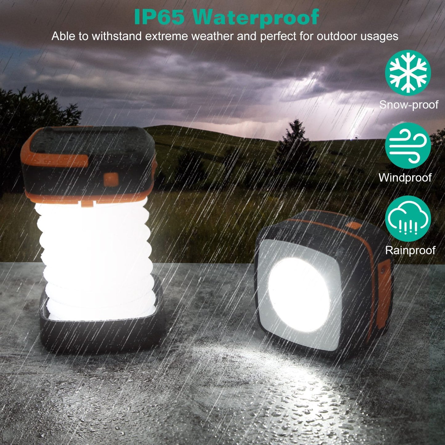 Linterna Solar Collapsible – Portátil y Recargable
